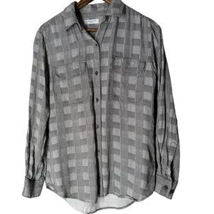 Equipment Femme Houndstooth Button Up Shirt Womens Sz S Professional Career